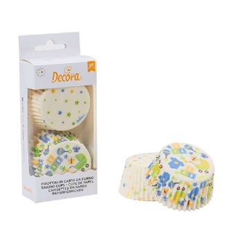 Picture of 36 BABY PARTY AND DOTS BAKING CUPS 50 X 32 MM